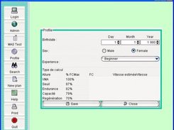 The runner's profile with estimated & calculated limits