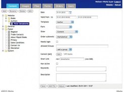 Website structure editing