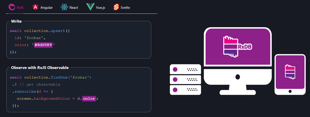 RxDB Screenshot 1