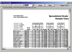 st Class GradeBook-PrintPreview