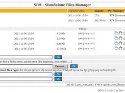 SFM - 2 - Main screen with the administrator profil