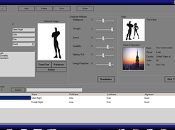 Character creation form