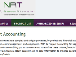 S2 Project Accounting Screenshot 1