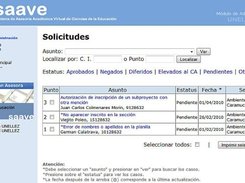Menú principal de Administrador visualizando las solicitude