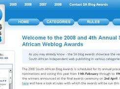 SA Blog Awards Frontpage