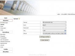 Screenshot of the Server Page