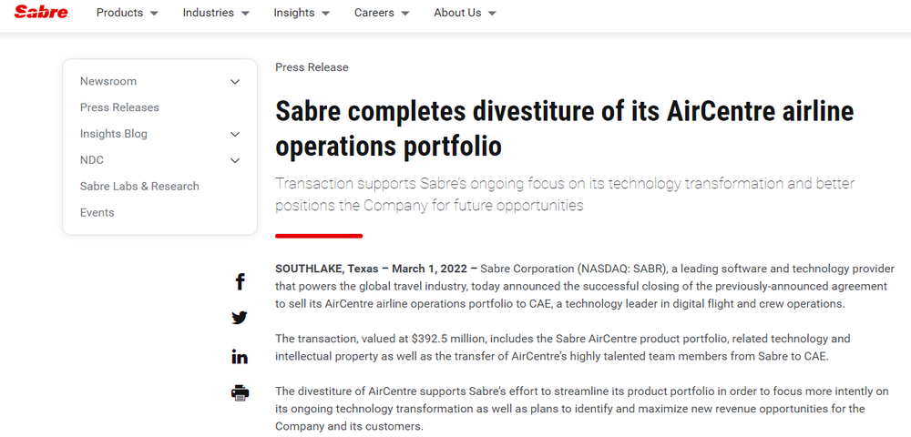 Sabre Airport Management Screenshot 1