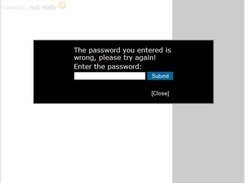Wrong password message