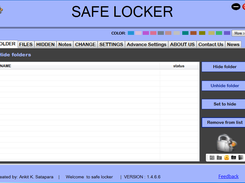 Dashboard Of Safe Locker