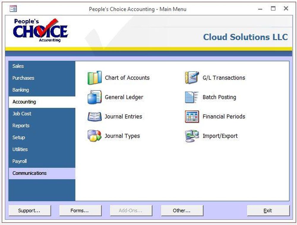 People’s Choice Accounting Screenshot 1