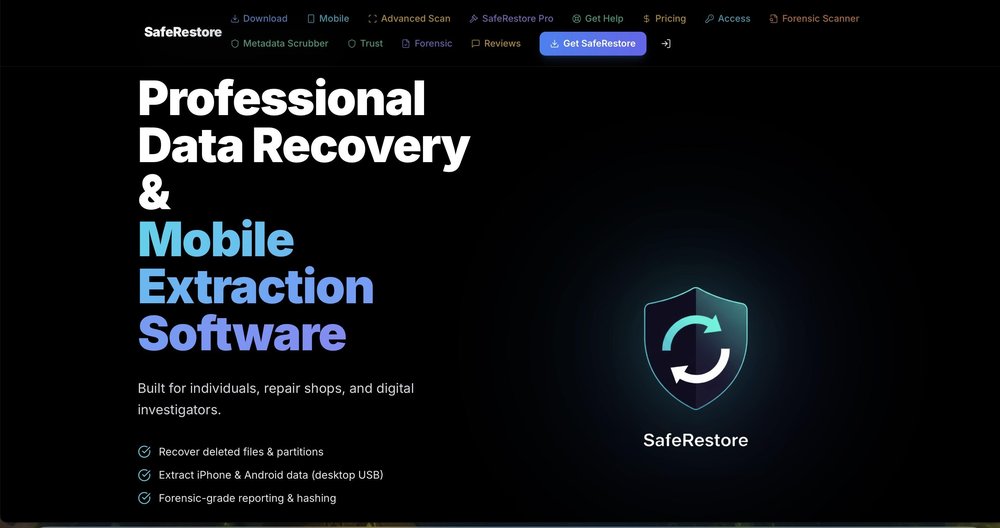 SafeRestore - Data Recovery Software