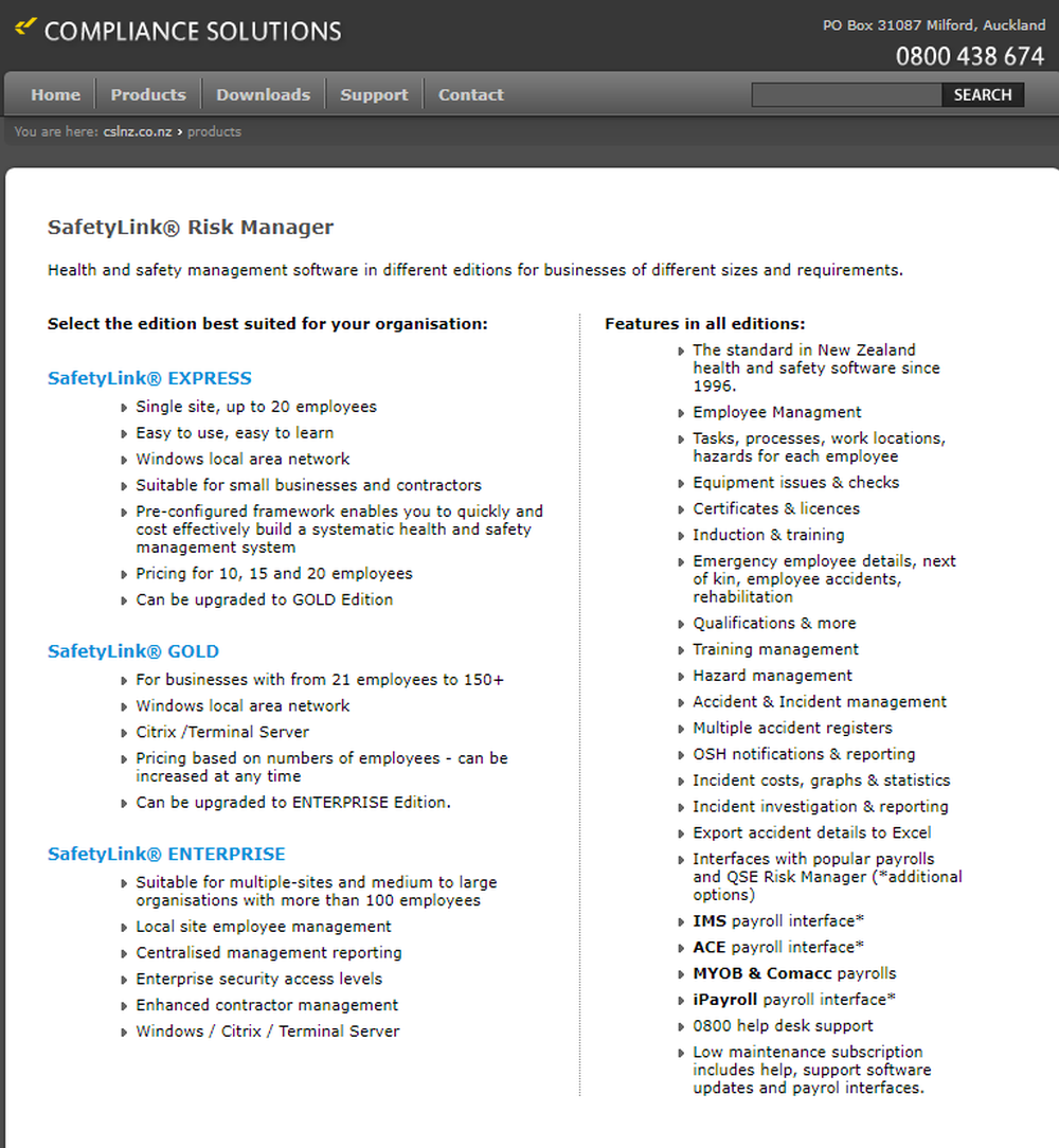 SafetyLink Risk Manager Screenshot 1