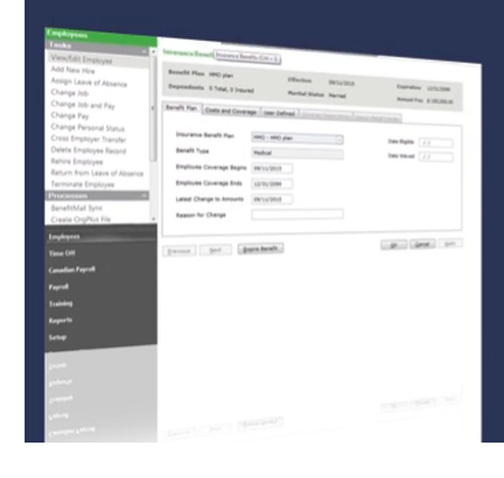 Sage HRMS Screenshot 1