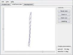 Wireframe view of a sail