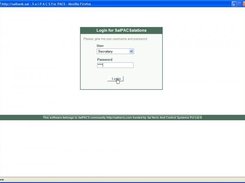 Login Screen. SaiPACS works only with Firefox 1.0 or above