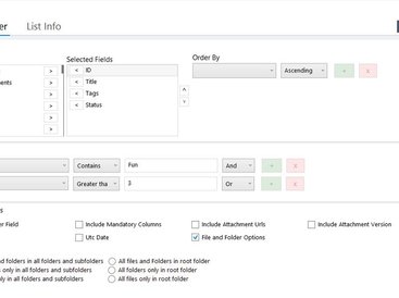 Query list. Filter query Builder Tree. Clearing list. Caml bi caml.