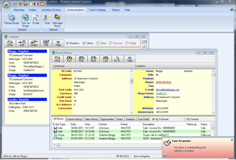 SalesCycle CRM Screenshot 1