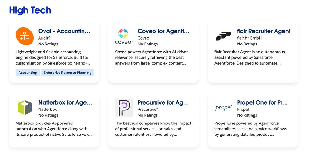 Salesforce AgentExchange Screenshot 1