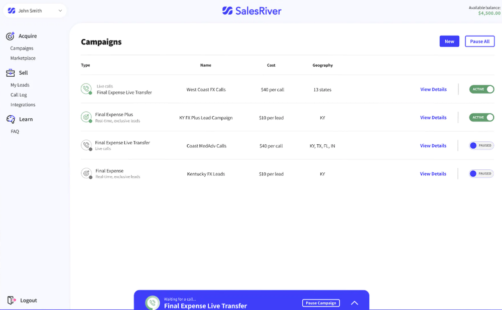 SalesRiver Screenshot 1