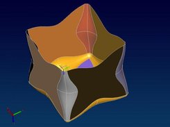 Example of variable fillet on a shell