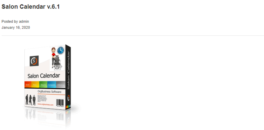 Salon Calendar Screenshot 1