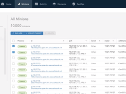 View all your minions in SaltStack Enterprise