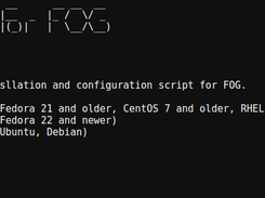 The installation menu.