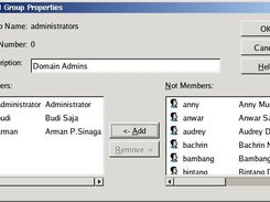Global Group Properties window