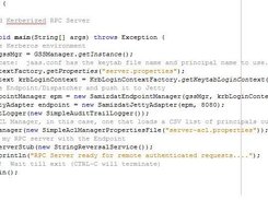 An Kerberos Authenticated+Encrypted RPC Server can be setup with less than a dozen lines of code.