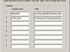 Assign sound files to each button and give them a label