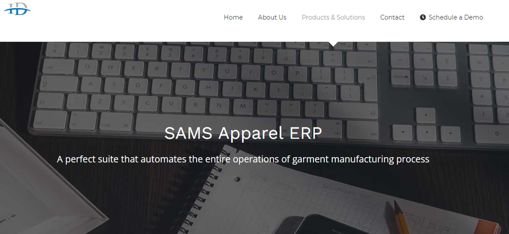 SAMS Apparel ERP Screenshot 1