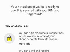 Samsung Blockchain Wallet Screenshot 1