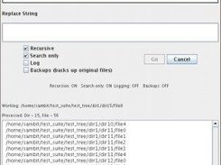 Recur. Search and Replace (SandR) v 2.0 Screenshot - Linux