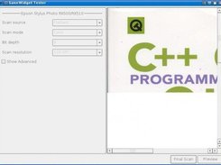 SaneWidget ported to Qt4, in the middle of a preview scan.