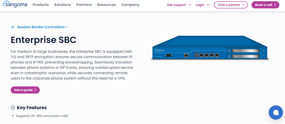 Sangoma Enterprise SBC Screenshot 1