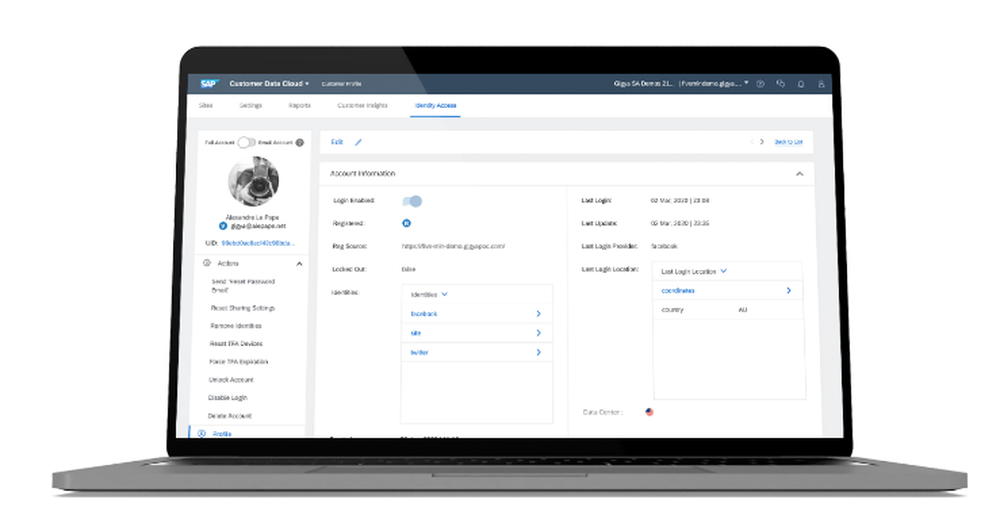 SAP CIAM Screenshot 1