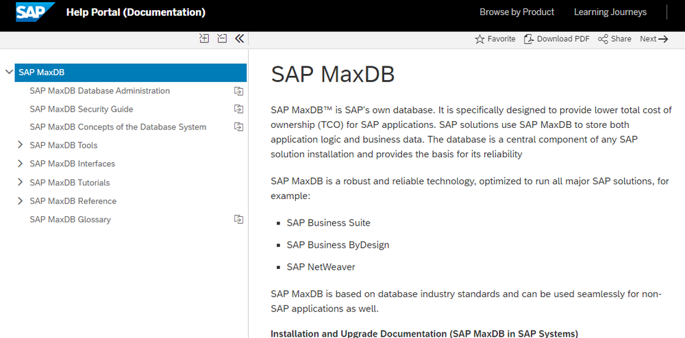 SAP MaxDB Screenshot 1