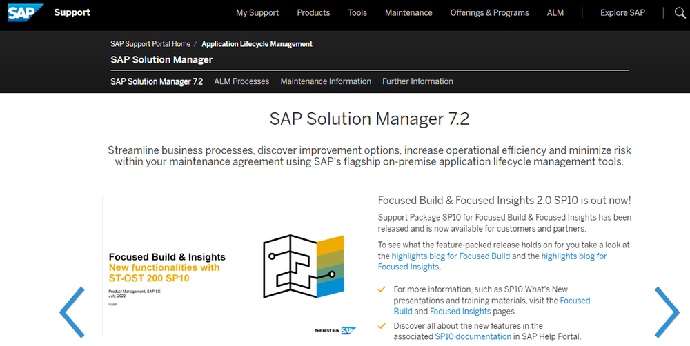 SAP Solution Manager Screenshot 1