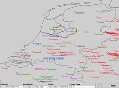 Map view of a smaller country (the Netherlands)