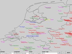 Map view of a smaller country (the Netherlands)