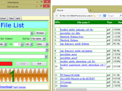 Get the list of all files within the selected path and subpaths
