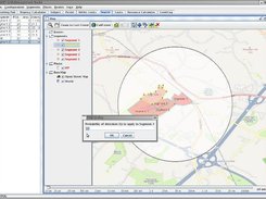 Map view of IPP and 5 segments, with POD dialog.