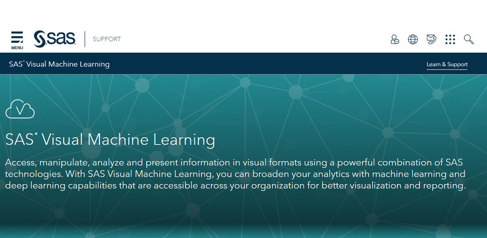 SAS Visual Machine Learning Screenshot 1