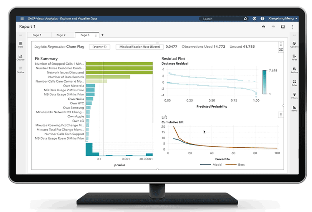 SAS Visual Statistics Screenshot 1