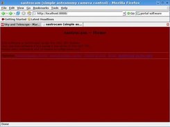 Main menu; http://&#60;IP_of_host_running_sastrocam&#62;:8888