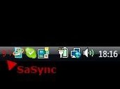 SaSync on the task bar