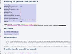 Screenshot of an output file from satDNA Analyzer