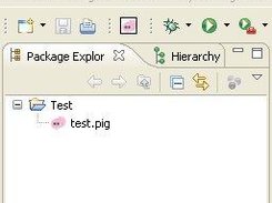 Project with pig file and menu bar