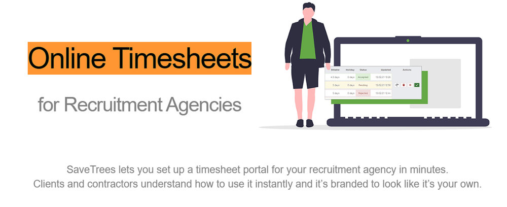 SaveTrees Online Timesheets Screenshot 1
