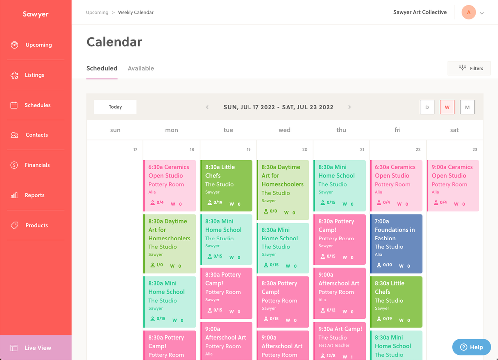 Easily build, view, and update your schedule.